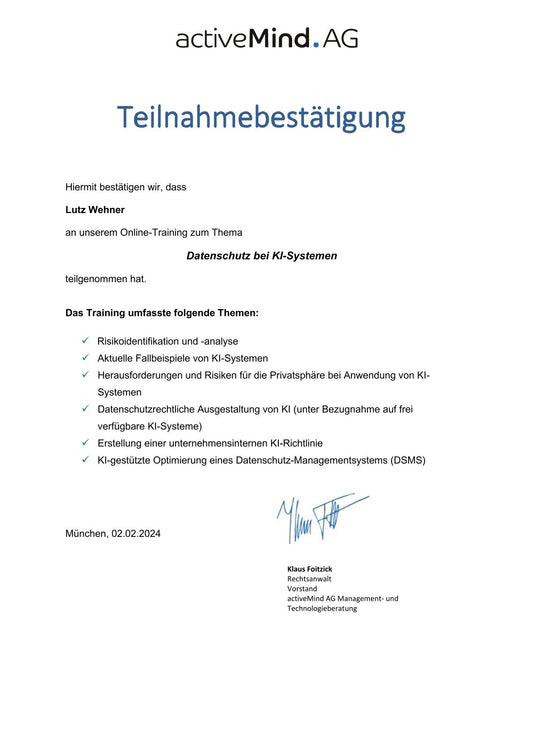 Datenschutz bei KI-Systemen: Warum Unternehmen von fundiertem Wissen profitieren