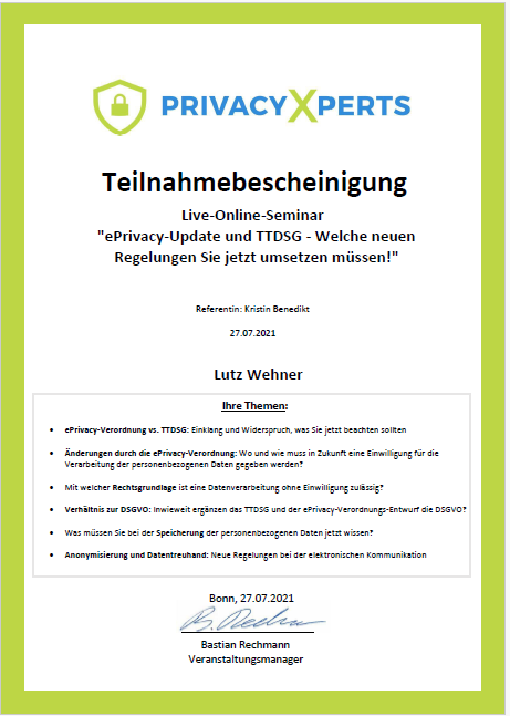 Aktuelle Datenschutzanforderungen im Fokus – ePrivacy-Update und  TDDDG (ehem. TTDSG)