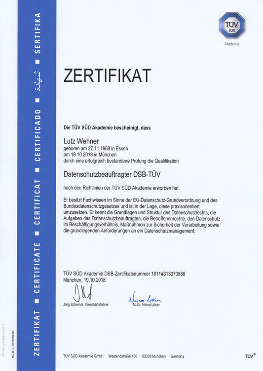 Datenschutz als Wettbewerbsvorteil: TÜV-zertifizierte Fachkompetenz für Unternehmen